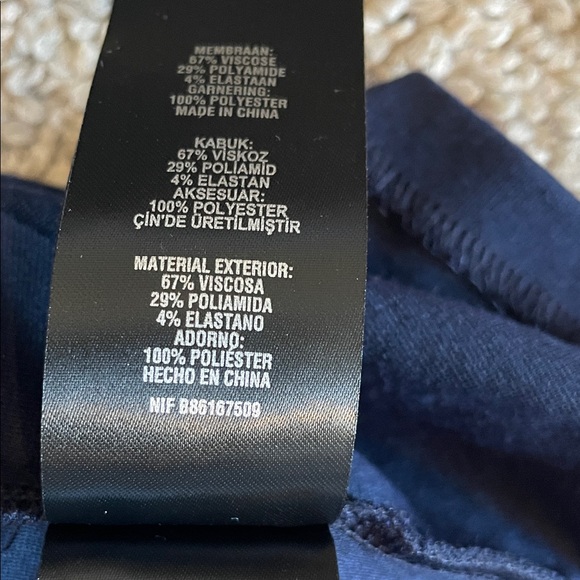 Ted Baker London UK 3 (US6-8) Navy Mini Dress Jeweled collar holiday party dress - Picture 10 of 12